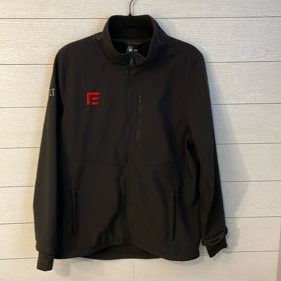 Spyder Women's‎ full-zip black soft shell jacket size Large *logo branded - Picture 1 of 16